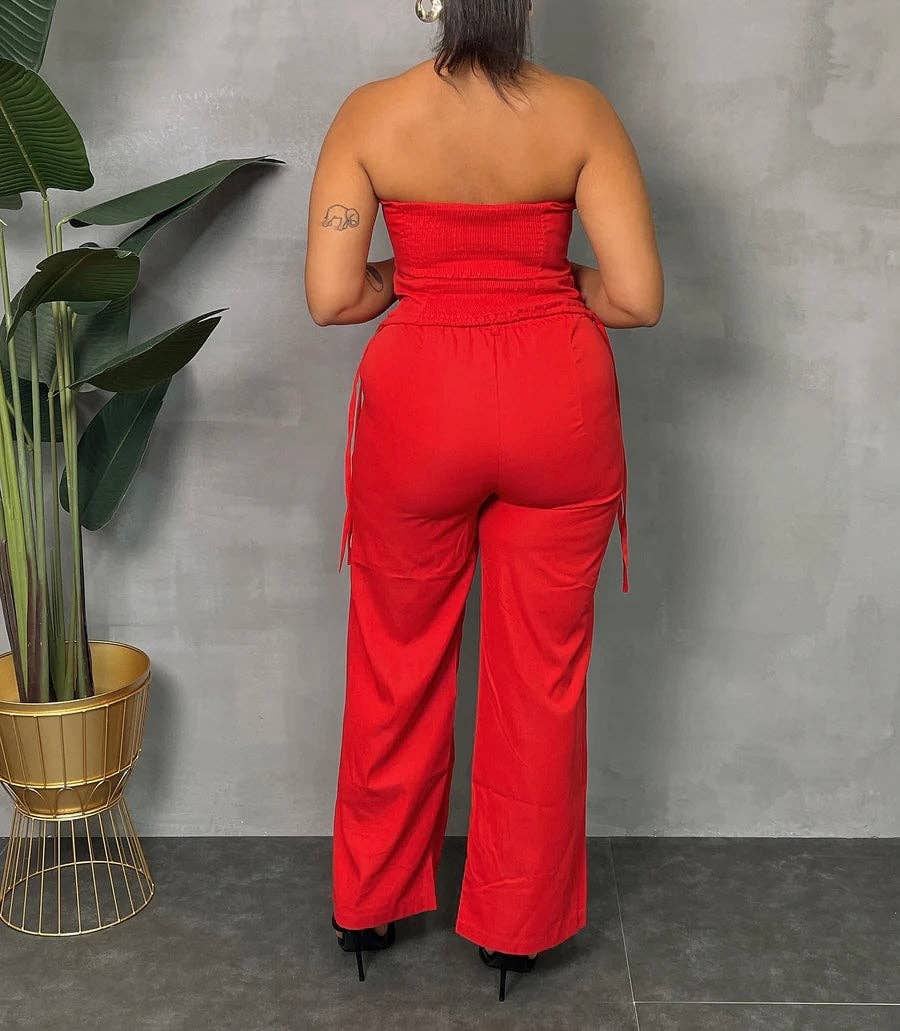 CURVE - CONNECTED HALTER - PANTS SET