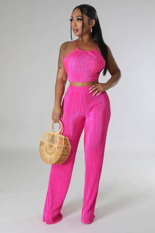 BODRE CROP TANK AND PANTS SET