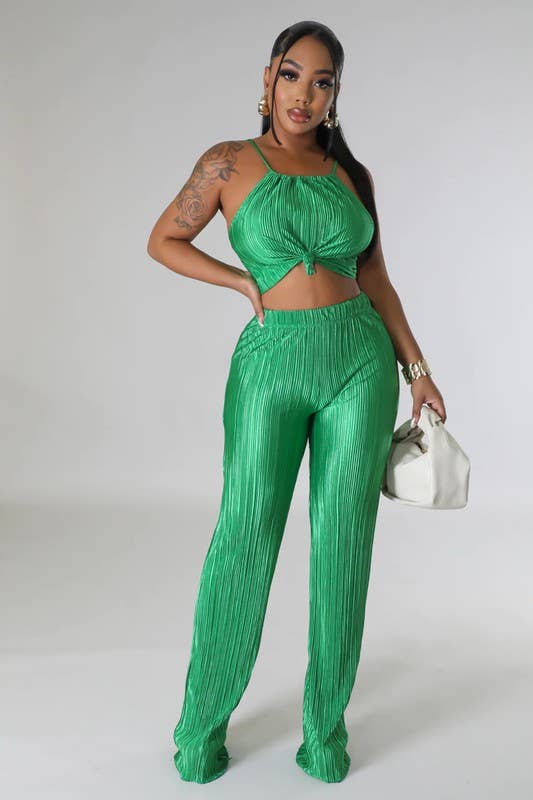 BODRE CROP TANK AND PANTS SET